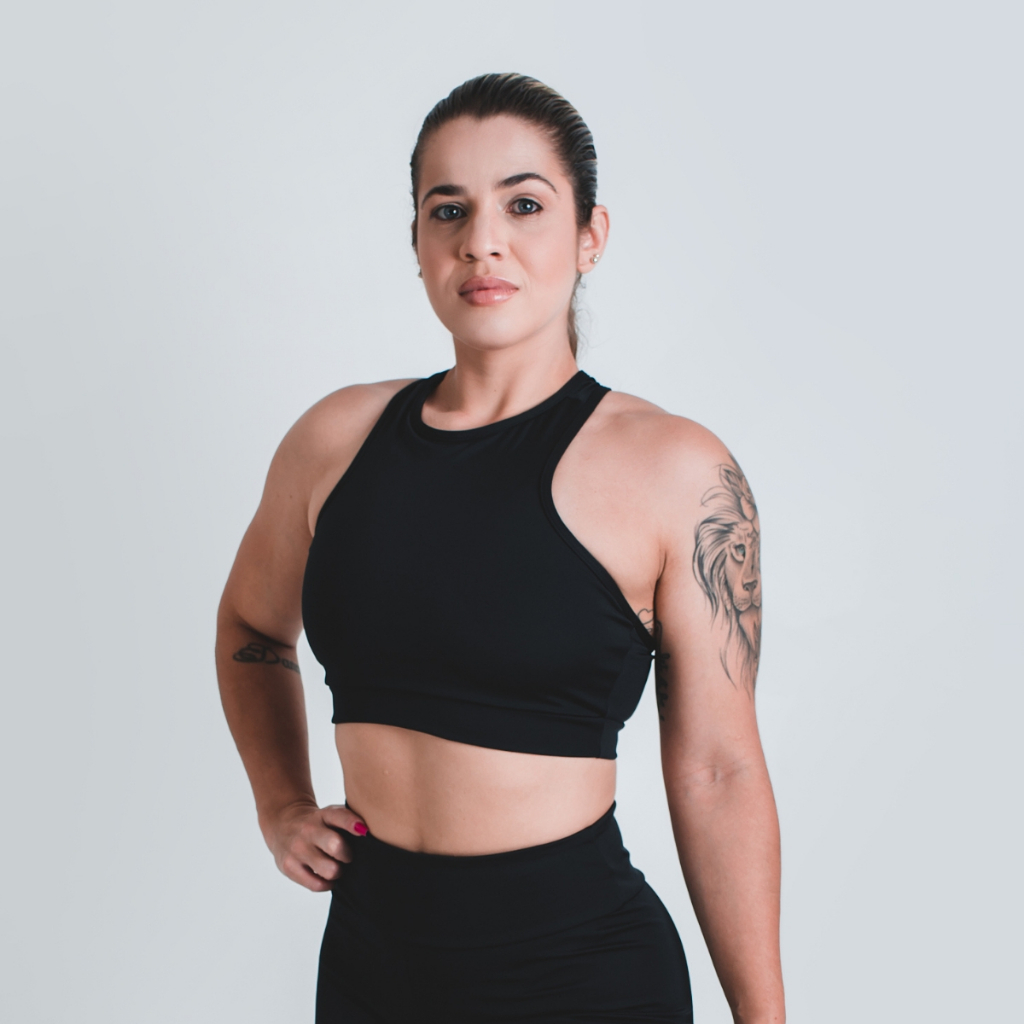 Top Esportivo Look Academia Feminino Top Alta Sustentação Cropped Treino Fitness em Oferta na Shopee