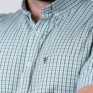 Camisa Masculina Xadrez Country Texas Farm Manga Curta Premium Rodeio Cowboy em Oferta na Shopee