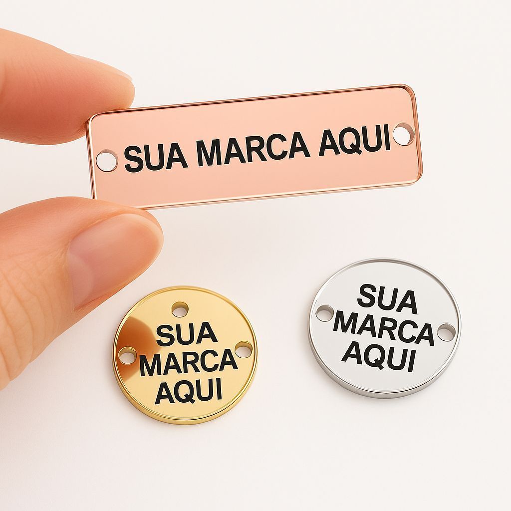 Tags Personalizadas Em Acrílico Espelhado Redondo Quadrado Retangul