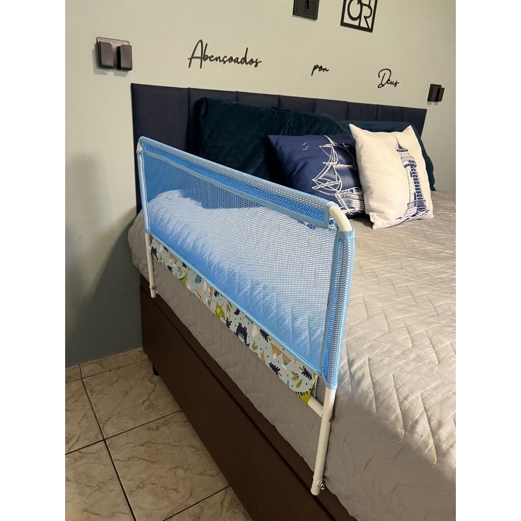 Grade de Cama DINO para Proteção de Bebê Crianças Jovens e Idosos