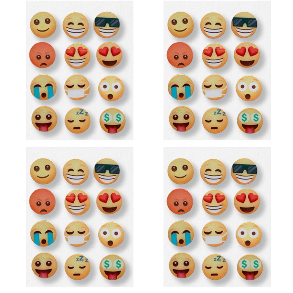 48 Imãs de Emoji, Para Mural de Fotos, Quadro Magnético e Imãs De Geladeira