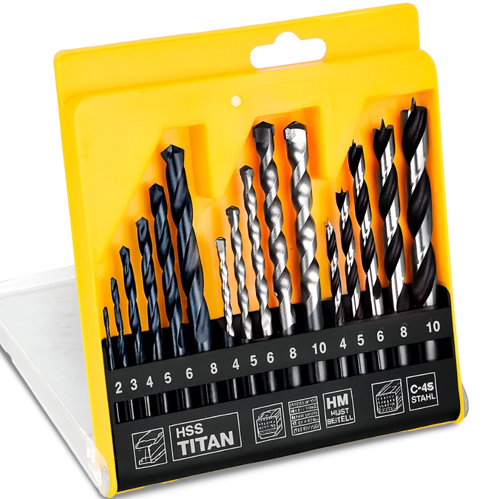Kit Jogo De Brocas Estojo 16 Peças Madeira Metal Concreto Em Aço Resistente em Oferta na Shopee