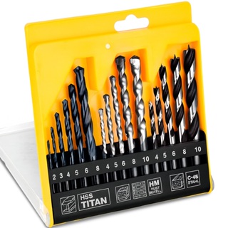 Kit Jogo De Brocas Estojo 16 Peças Madeira Metal Concreto Em Aço Resistente em Oferta na Shopee