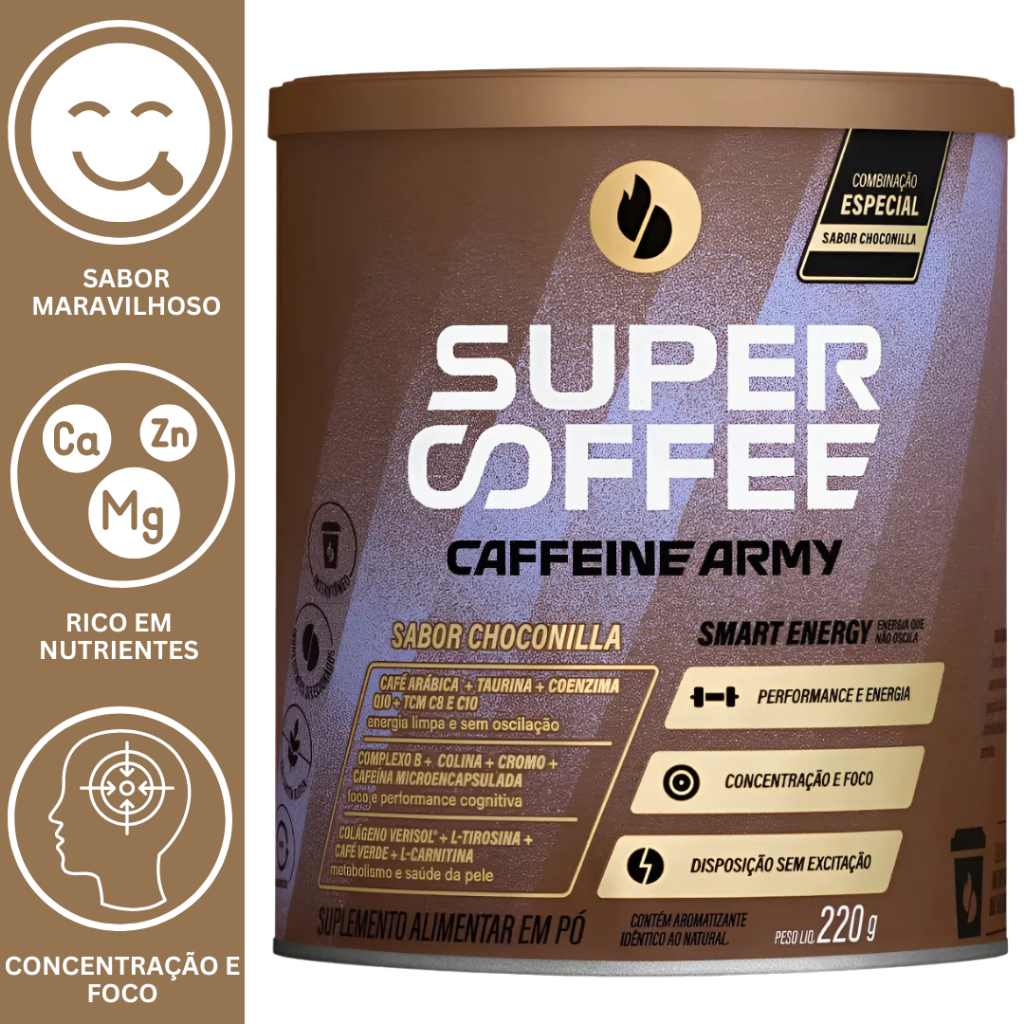 Supercoffee 3.0 Original 220g Caffeine Army – Café com Cafeína Energia e Foco para Treino em Oferta na Shopee