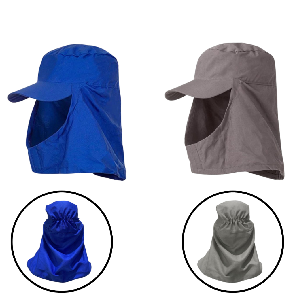 Touca Árabe Boné Brim Brascamp Com Aba Velcro E Elástico Proteção Contra Sol Epi Segurança Ca 49731