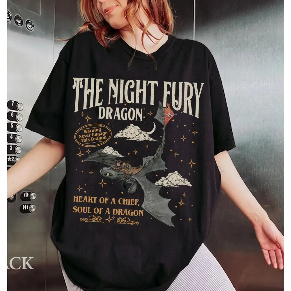 Camiseta Basica e OVERSIZED Banguela The Night Fury Dragon Carton Cute Unissex