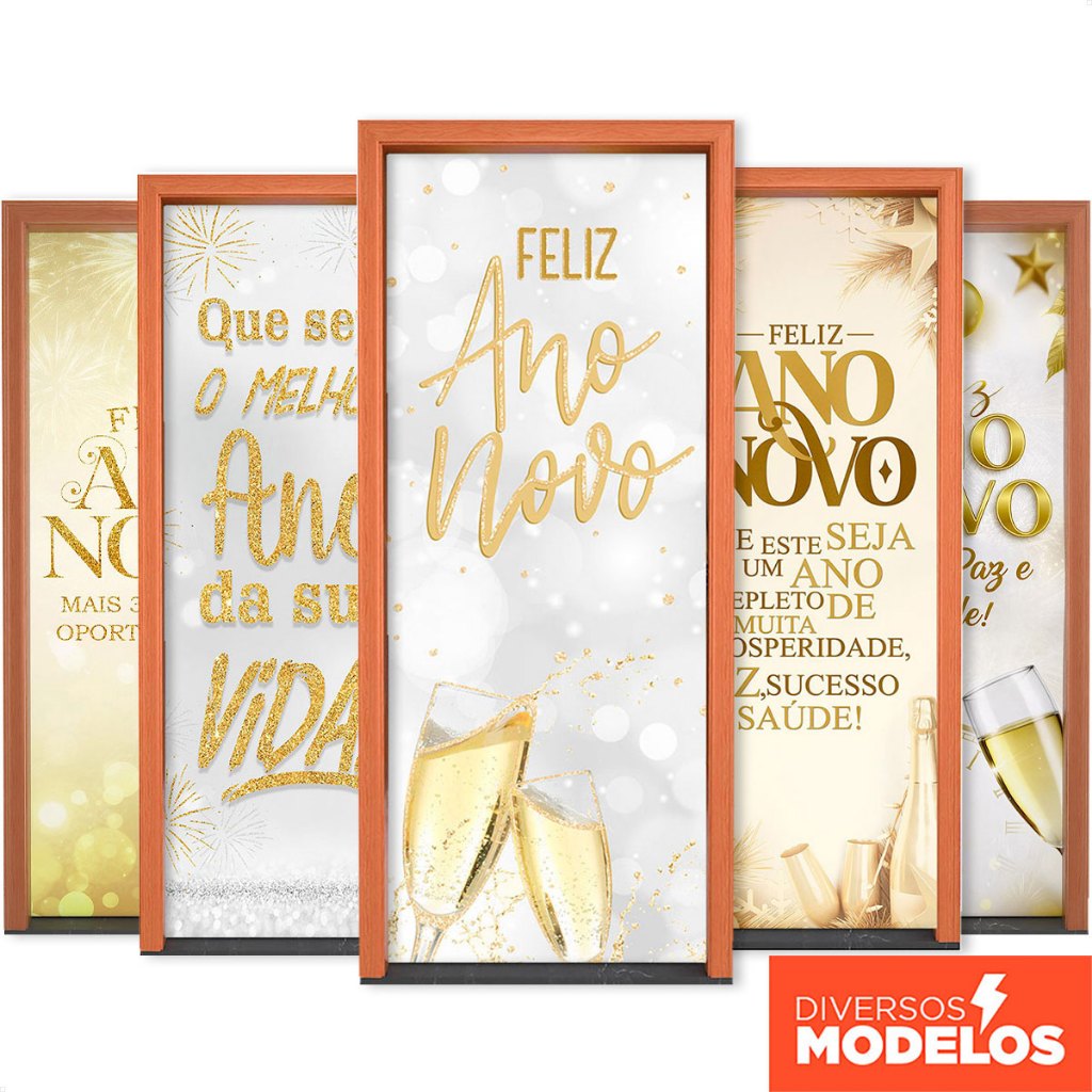 Capa de Porta Decoração Ano Novo Em Tecido Sublimado Retangular Veste Porta C/Elástico em Oferta na Shopee