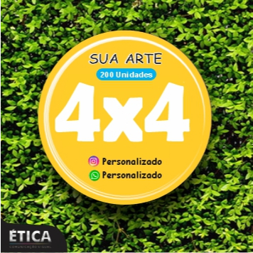 200 Adesivos Personalizados 4x4 - Para Embalagens