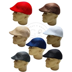 BOINA MASCULINA MODA INVERNO E VERÃO COM TECIDO FURADINHO VARIAS CORES