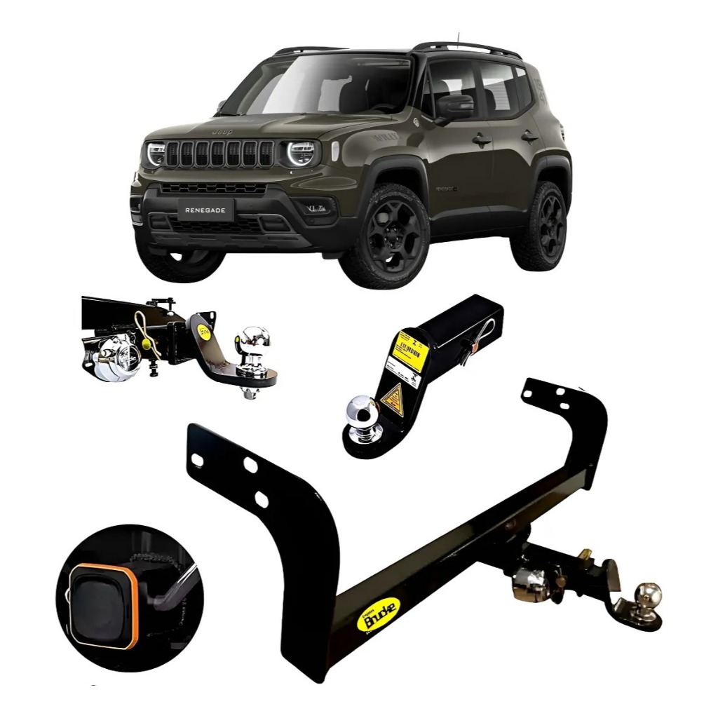 Engate Removível Jeep Renegade  2017 2018 2019 2020 2021 2022 2023 2024 2025 1.500kg em Oferta na Shopee