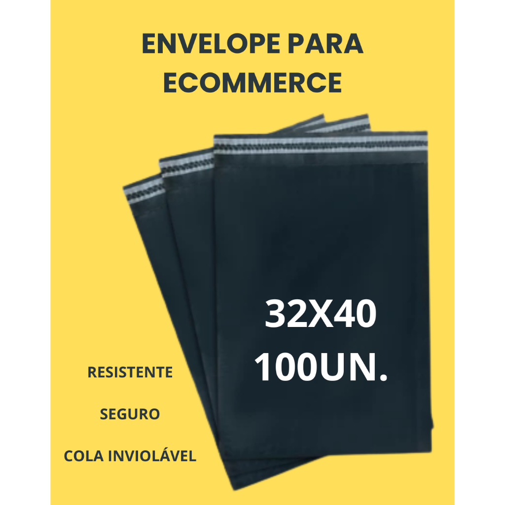 100un Envelope de segurança 32x40 saco inviolável para ecommerce e correio