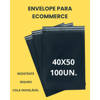 100un Envelope de segurança 40x50 saco inviolável para ecommerce e correio em Oferta na Shopee