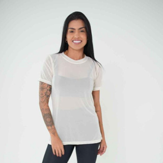 Blusa Fitness Academia Tule Camisão em Oferta na Shopee