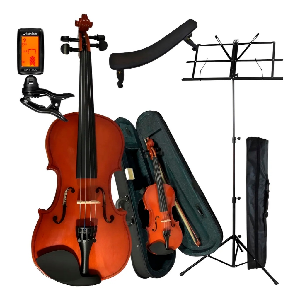 Violino 4/4 Mo44 Vivace + Estante + Afinador + Espaleira