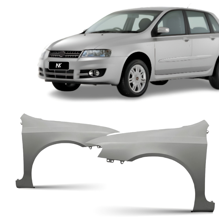 Paralama Dianteiro Stilo 2003 A 2011 Cinza S/Furo Direito