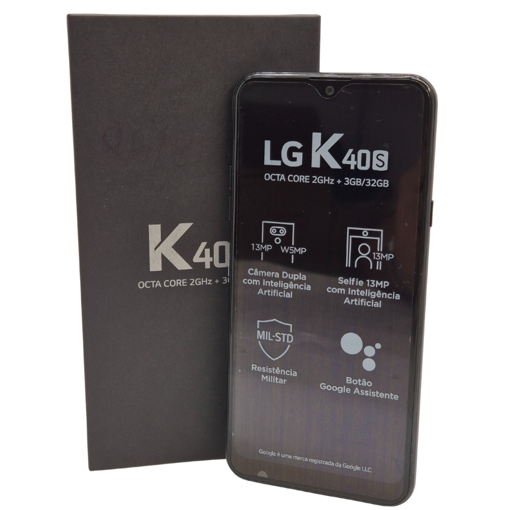 Smartphone LG K40s 32gb 4g Octa-core 3gb Ram Tela 6,1 Preto ORIGINAL, USADO