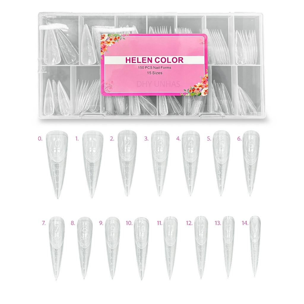 Molde F1 Helen Color 150 pçs Stiletto 15 Tamanhos em Oferta na Shopee