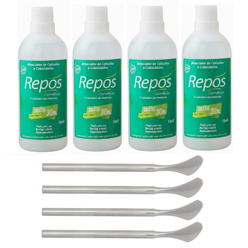 Escolha Repos Kit Spa Dos Pés Amaciante 150ml + 222 Cutemax Tira Calo Calosidade Podologo em Oferta na Shopee