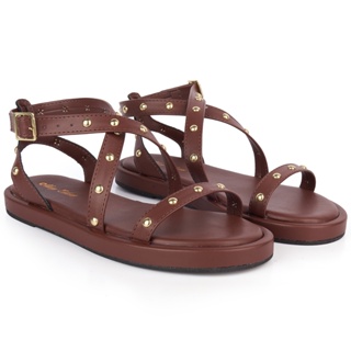 Sandália Feminina Mary Esteves Flatform Papete Rasteira Fivela Spike Confortável em Oferta na Shopee