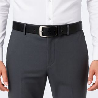 Cinto preto , feito de couro sintético, casual e versátil, durável, disponível nos tamanhos em Oferta na Shopee