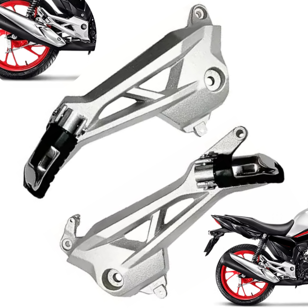 Par de Bacalhau 160 Suporte Pedaleira Tras. Cg 160 Titan Fan Start 2016 a 2024