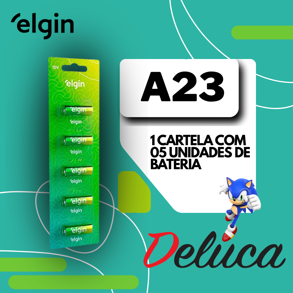Elgin A23 12V Elgin 01 Cartela com 05 Unidades