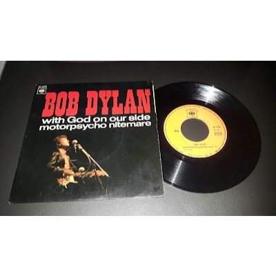 Raro Compacto 7' Bob Dylan With God On Our Side 45 RPM 1966 França