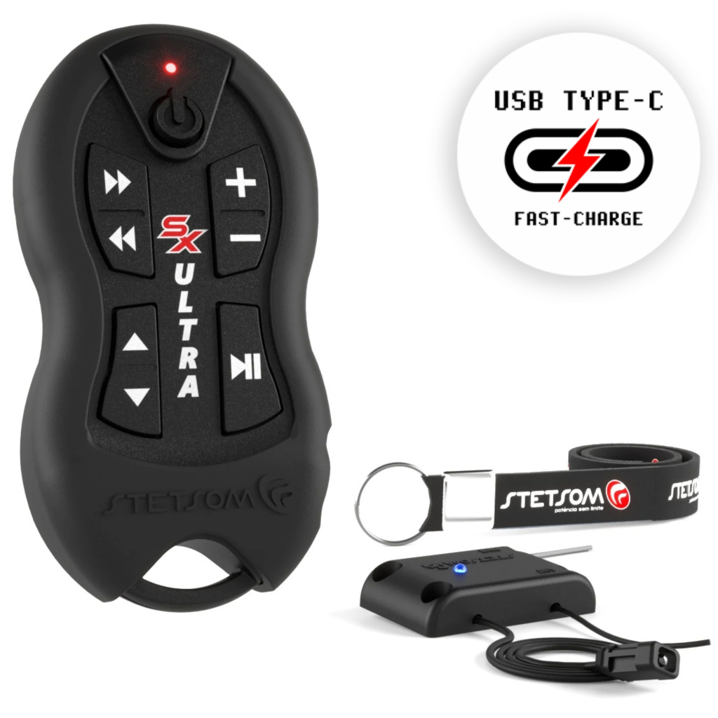 Controle Longa Distância Recarregável Stetsom Alcance Control SX2 Ultra 8 Funções 500 Metros Preto em Oferta na Shopee