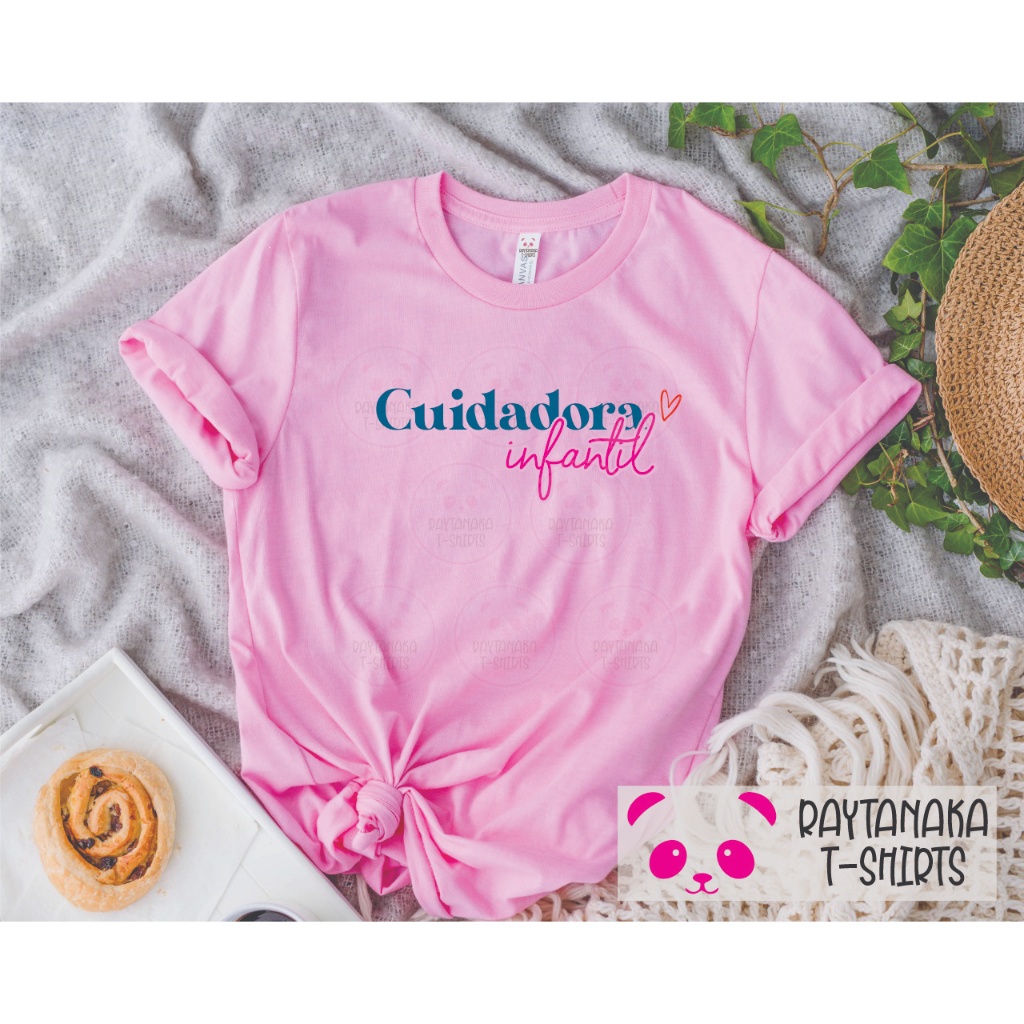 Blusa T-shirt Feminina Cuidadora Infantil em Oferta na Shopee