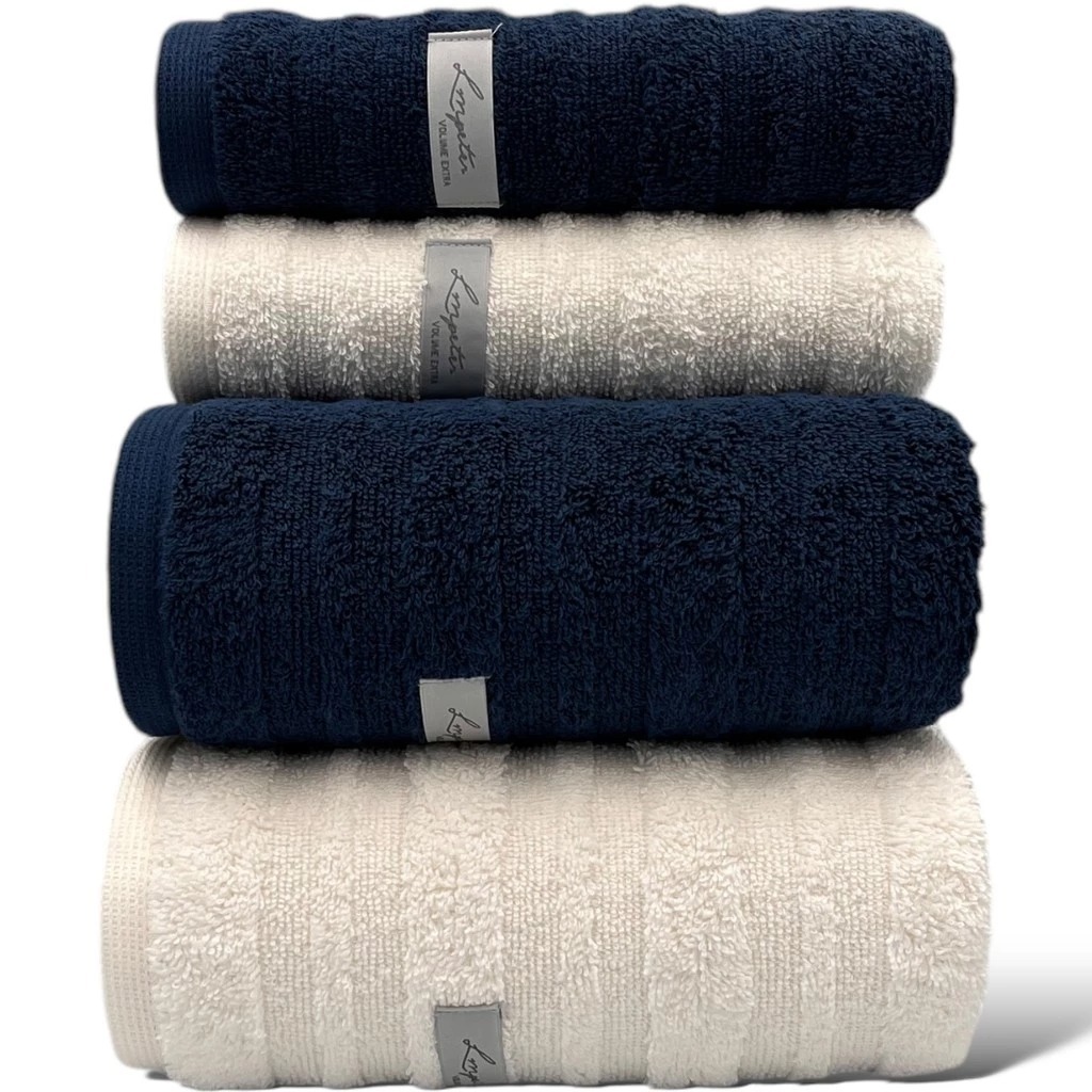 Kit Jogo 2 Toalhas Banho + 2 Rosto 600g | Super Grossa | 100% Algodão | Volume Extra em Oferta na Shopee