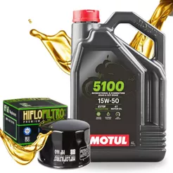 Troca de Óleo P/ Bmw R1200 Gs / S100RR Motul 5100 15w50 + Filtro Hiflo