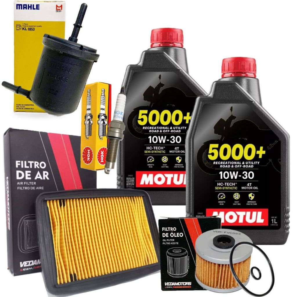 Kit Revisão Cb 250f Twister Motul 5000+ 10w30 Filtros e Vela Ngk em Oferta na Shopee