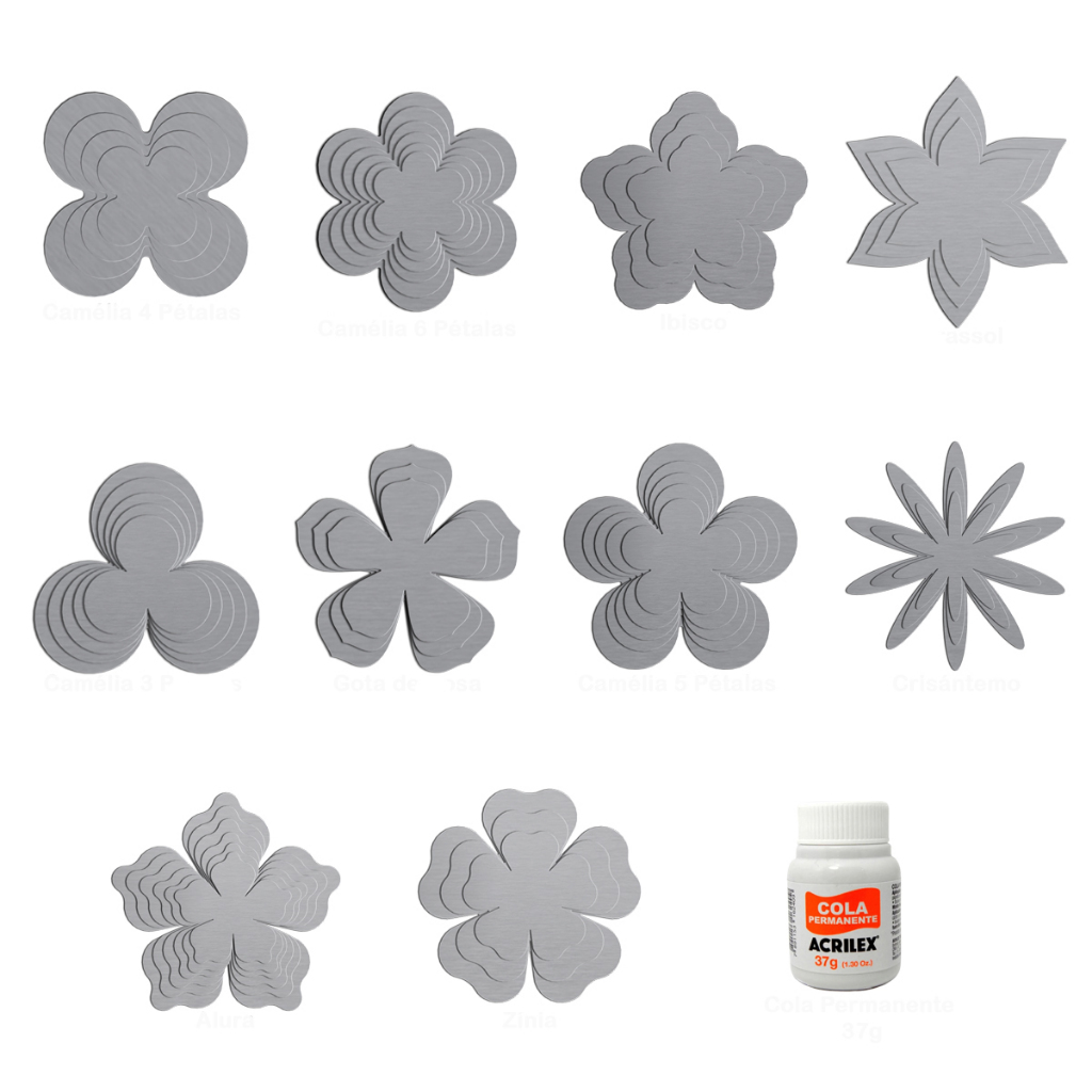 Moldes Flores Flor Máquina De Cortar Fita - Moldes Em Inox A67