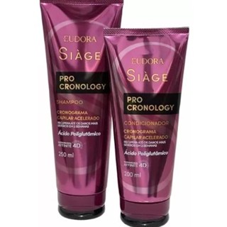 Kit Eudora Siàge Pro Cronology – Shampoo 250ml + Condicionador 200ml em Oferta na Shopee