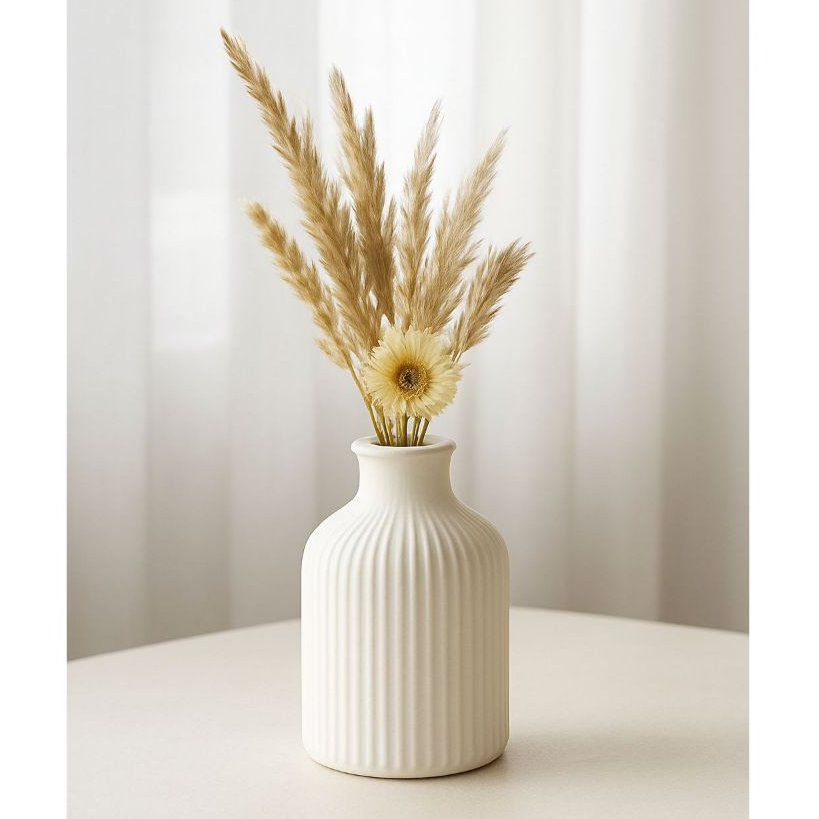 Mini Vaso | Garrafinha Decorativas Em Cimento Branco Estilo Moderno em Oferta na Shopee