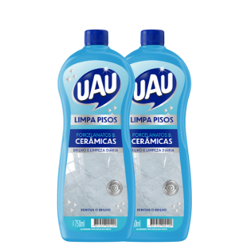 Kit 2un Limpa Pisos UAU Porcelanatos e Cerâmicas 750ml em Oferta na Shopee