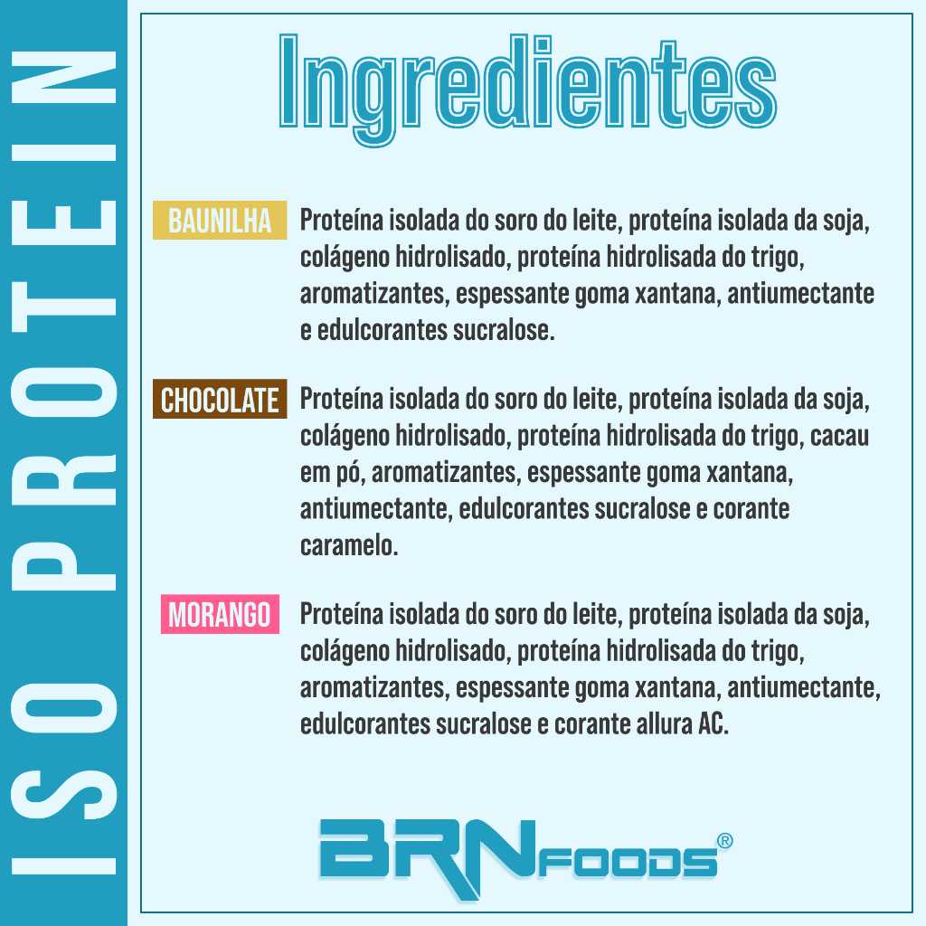 Detalhes do Iso Protein Foods 900g - Definição muscular - BRN Foods