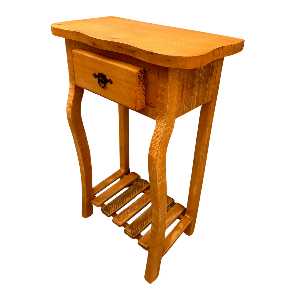 Aparador Madeira Rústico Gaveta E Prateleira Artesanal Mesa Madeira Já Vai Montada