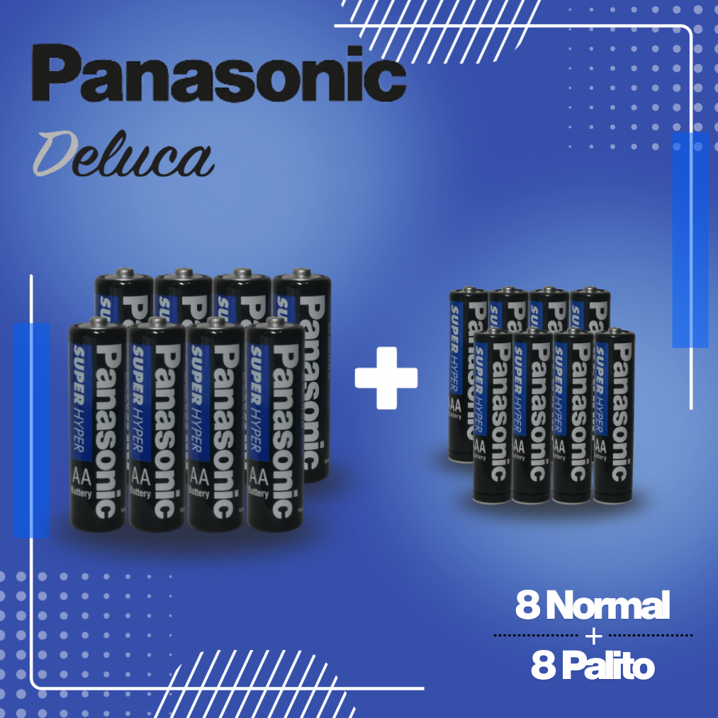Panasonic Palito 8AAA+8AA Escolha sua quantidade