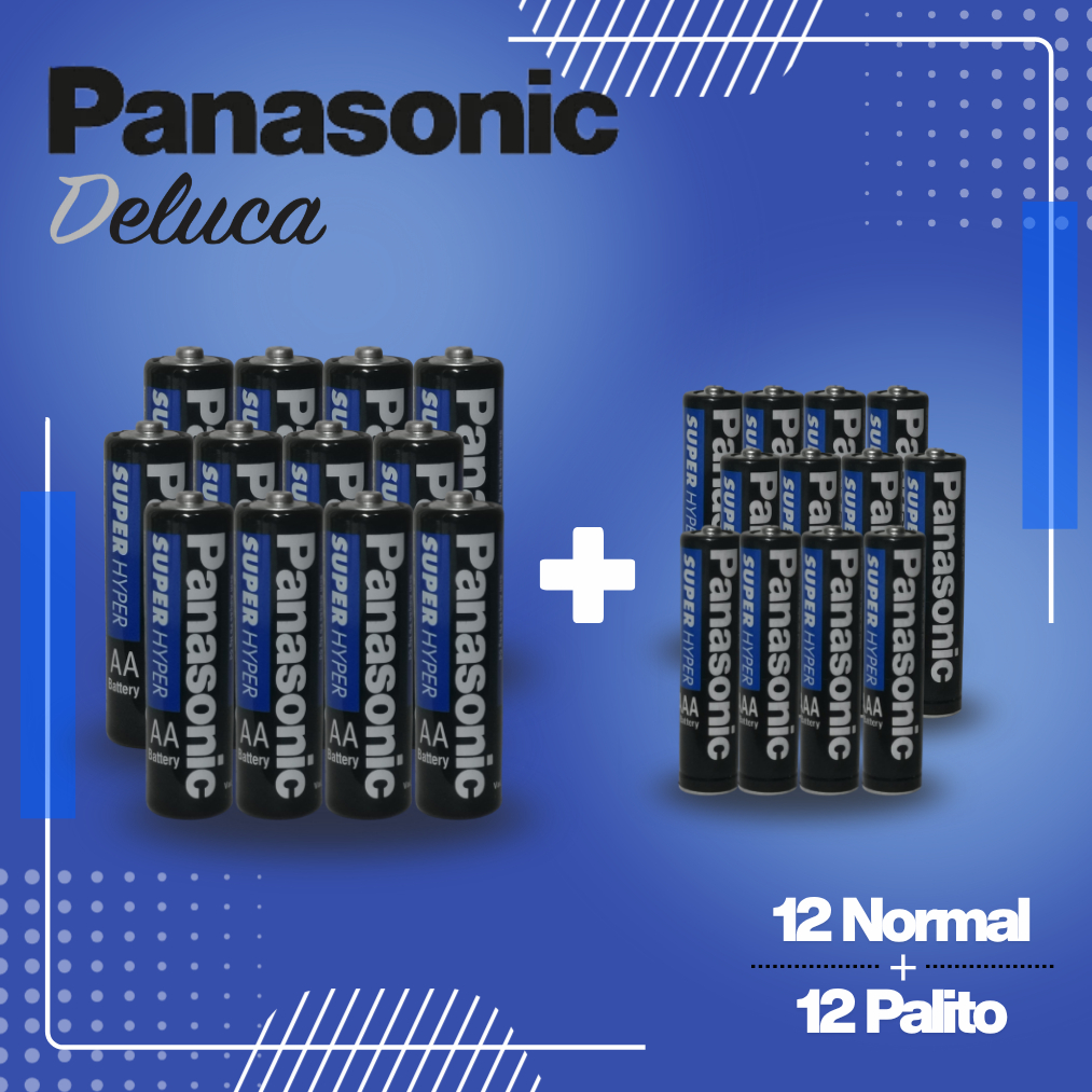 Panasonic 12AAA+12AA Palito 24 unidades