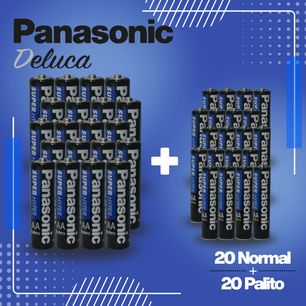Panasonic 20 AAA Palito + 20 AA Normal Escolha sua quantidade em Oferta na Shopee