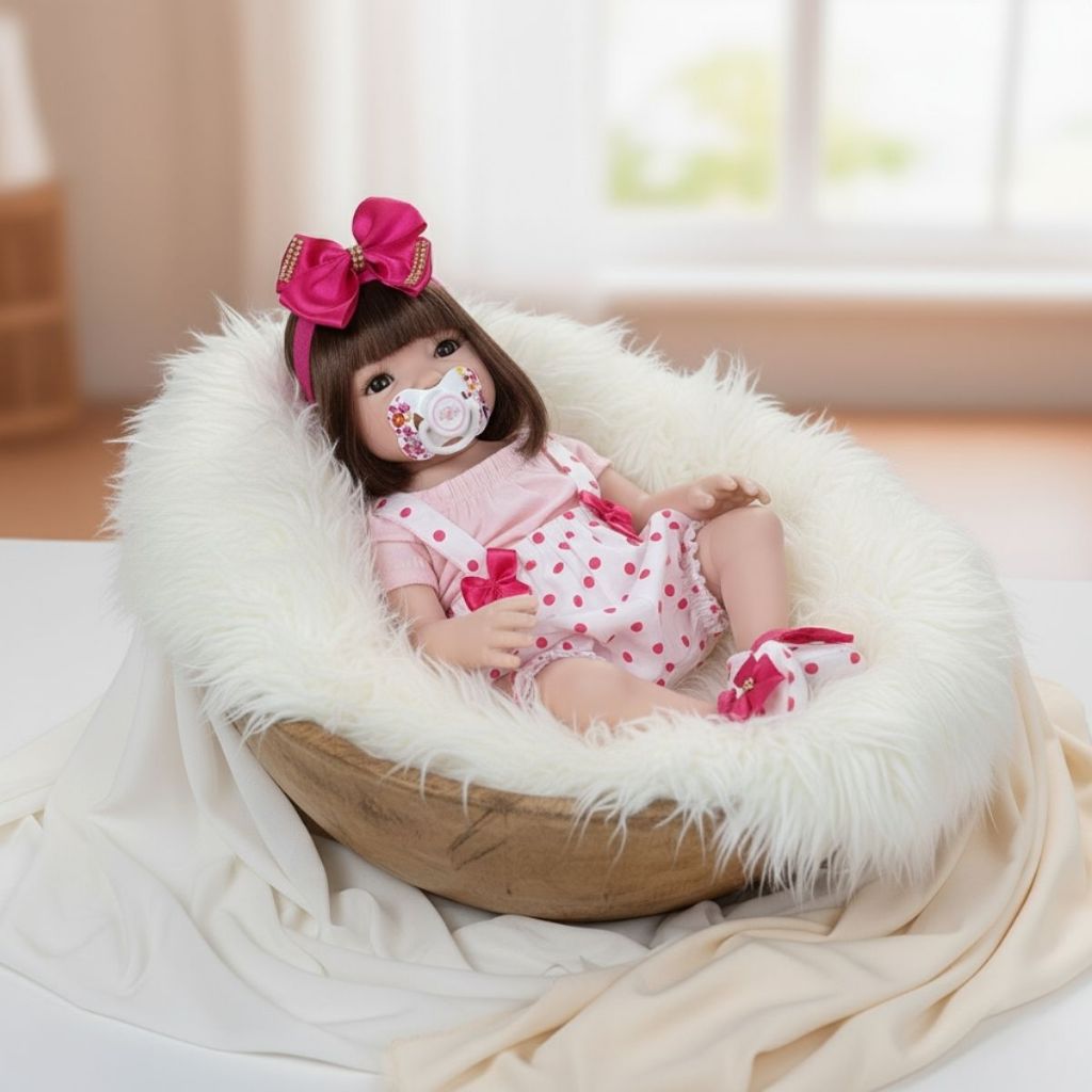 Boneca Bebê Mamãe Reborn Realista + Chupeta Imã em Oferta na Shopee