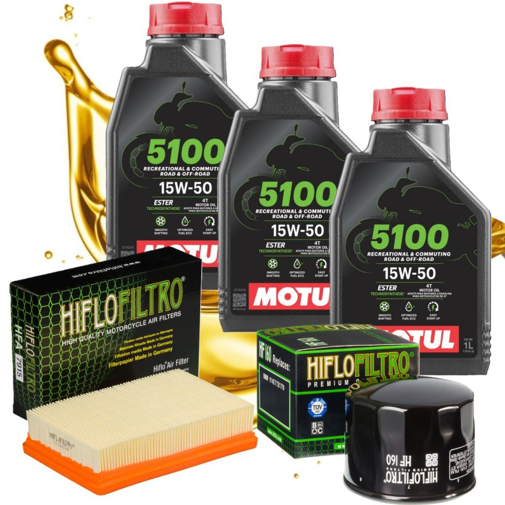 Kit Revisão P/ Bmw F800 Gs F 800 Motul 5100 15w50 + Filtros Hiflo em Oferta na Shopee