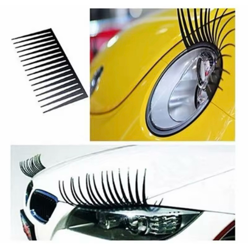 Par de Cílios em PVC para Farol de Automóvel em Oferta na Shopee