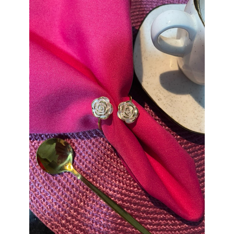 Kit Com Porta Guardanapos De Argola Mesa Posta Casamento Festas — imagem 2 de 2