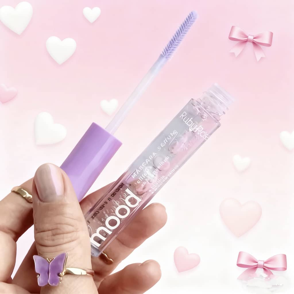 Máscara de Cílios e Sobrancelhas Sérum Efeito Natural e Hidratante Feels Mood Ruby Rose 3.8ml