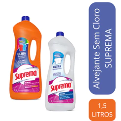 Kit 2 Alvejante Suprema Branqueador e Alvejantes Remoção de Manchas Roupas Coloridas
