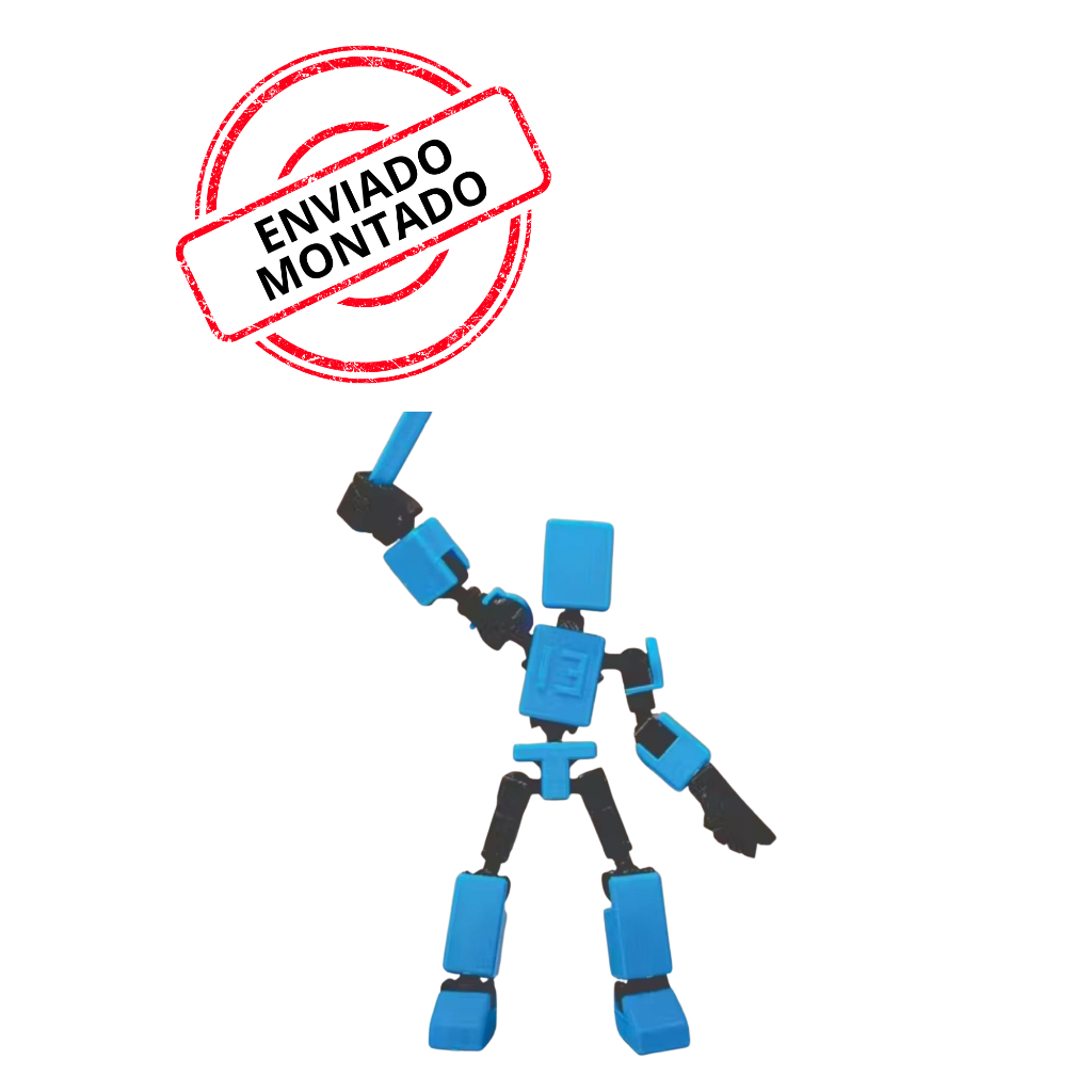 Boneco mini Dummy 13 totalmente articulado ENVIADO MONTADO, brinquedo com varias cores educativo 3D — imagem 2 de 2