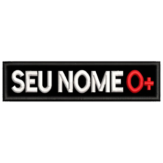 Tarjeta De Identificação Com Tipo Sanguíneo Personalizado com Fixação Nome de Guerra em Oferta na Shopee