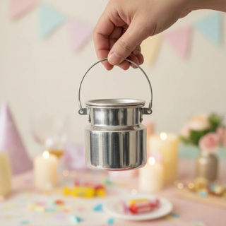 Kit C/1 Mini Leiteira Latão De Leite 1000ml Lembrancinha festa aniversário festa fazenda fazendinha em Oferta na Shopee